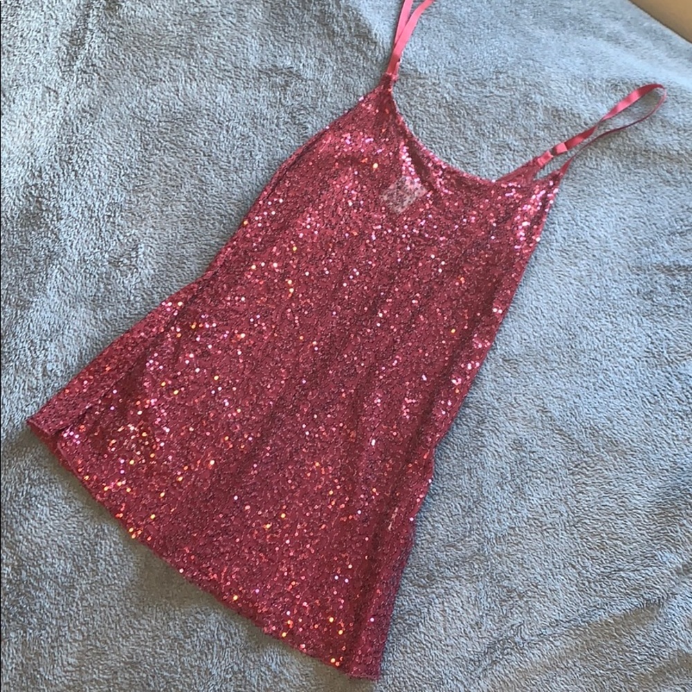 Maroon Sequin Top